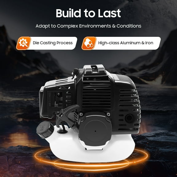 49CC 2 Stroke Black Pull Start Engine Motor & Fuel Tank 7000 rpm for Gasoline Scooters, Pocket Bikes