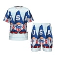 thumbnail image 1 of Fotbe Cute Gnomes in USA Pijama Estampada de 2 Piezas para Niños – Ropa de Dormir de Manga Corta Cómoda para Niños y Niñas, Camiseta y Shorts de Algodón-Medium, 1 of 6