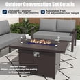 thumbnail image 7 of Kullavik Patio Furniture Set 7 Seats Aluminum Sofa with armrest Modern Outdoor Conversation Set w/43in Gas Fire Pit Table, Outdoor Furniture Chairs with 55000 BTU Propane Fire Pit, Grey, 7 of 7