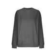 thumbnail image 7 of Womens Oversized Sweatshirt Loose Crew Neck Long Sleeve Shirts Casual Solid Color Pullover Tops Fall Clothes (Dark Gray M), 7 of 7