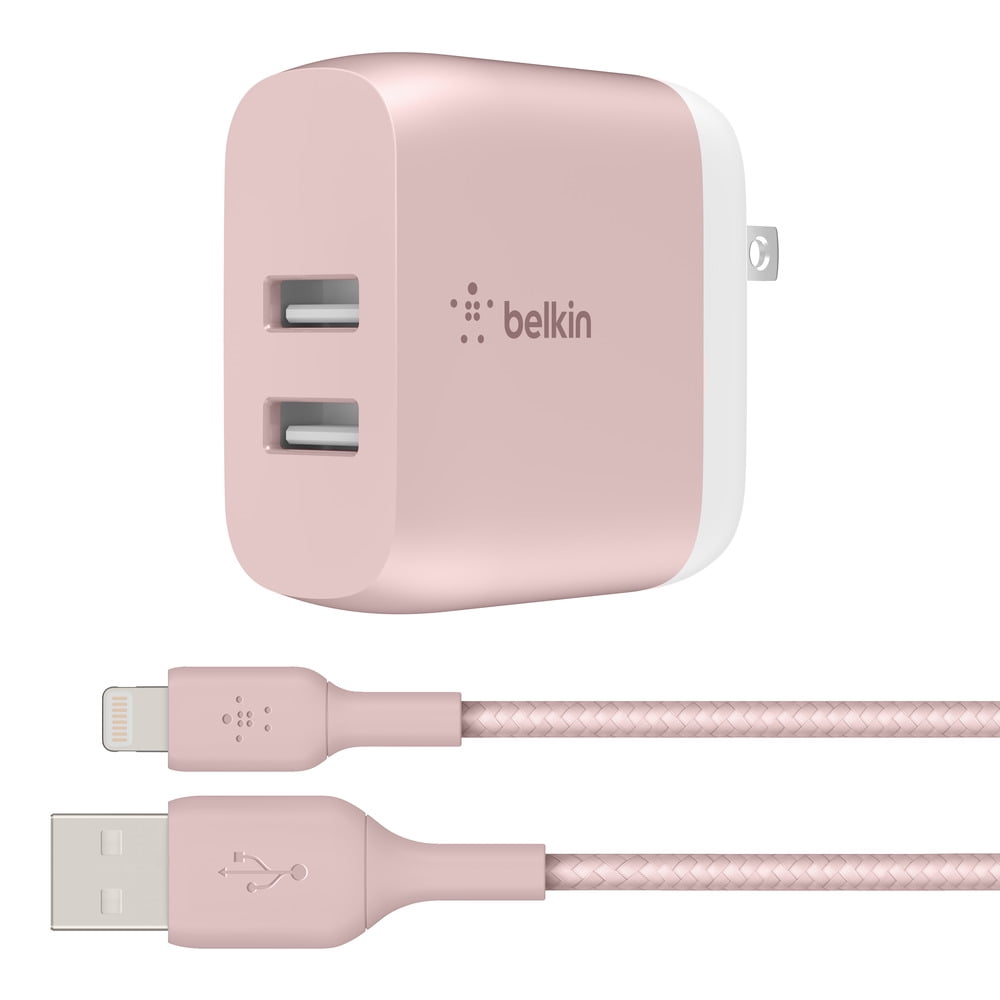 Belkin Original Dual Wall Fast Charger 5 ft lightning iphone Charger ipad 4.8Amp 