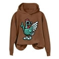 thumbnail image 1 of WEAIXIMIUNG Sweatshirts pour Femmes Sans Capuche avec Graphiques, Mode Hiver, Imprimé Poulet Vert, 1 of 3