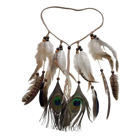 Feather Headband Headdress for Women and Girls - Accessories