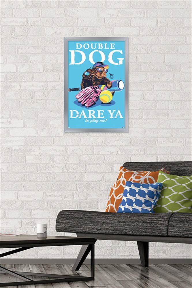 Sheena Pike - Daydream Galaxy Wolves Wall Poster with Magnetic Frame, 22.375" x 34"
