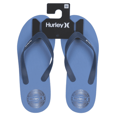 Hurley Size 11 Flip Flops Mens - Blue