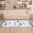 thumbnail image 2 of Yayeee Runner Rug for Bedroom 2'x6' Machine Washable Hallway Non Slip Mat, Simple Cartoon Snowmen, 2 of 8