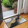 thumbnail image 2 of Black White Gold Wave Marble Door Rugs,Washable Non Slip Door Mats Indoor,Decorative Door Mats,Entry Mat Indoor for Entrance,Bedroom,Kitchen,Bathroom,30"x17", 2 of 6
