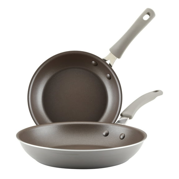Rachael Ray Cook   Create 2 Piece Aluminum Nonstick Frying Pan Set, Gray