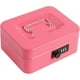 thumbnail image 1 of Caja de efectivo con candado de combinación, Caja de efectivo de metal con bandeja para dinero, 7.87"x 6.30"x 3.54", Rosa pequeña, 1 of 5