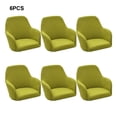 thumbnail image 4 of Wosthever 6 fundas verdes para silla con respaldo alto, hechas con forro polar de grano de maíz, suaves y cómodas, para prolongar la vida útil Decoración del hogar, 4 of 6
