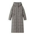thumbnail image 6 of Scyoekwg Winter Coats for Women Long Puffer Jackets Warm Thicken Down Jackets Outerwear Soft Zip Up Padded Coats (Gray,L), 6 of 7