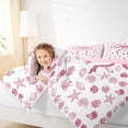 thumbnail image 4 of Erosebridal Ribbon Bowtie 7-Piece Twin Bedding Sets,Cute Ocean Seashell Starfish Bedding Comforter Set For Girls Kids,Reversible pink, 4 of 7