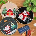 thumbnail image 2 of Kit de bordado ERKOON, 3 juegos de punto de cruz navideño de 20 cm, 2 of 7
