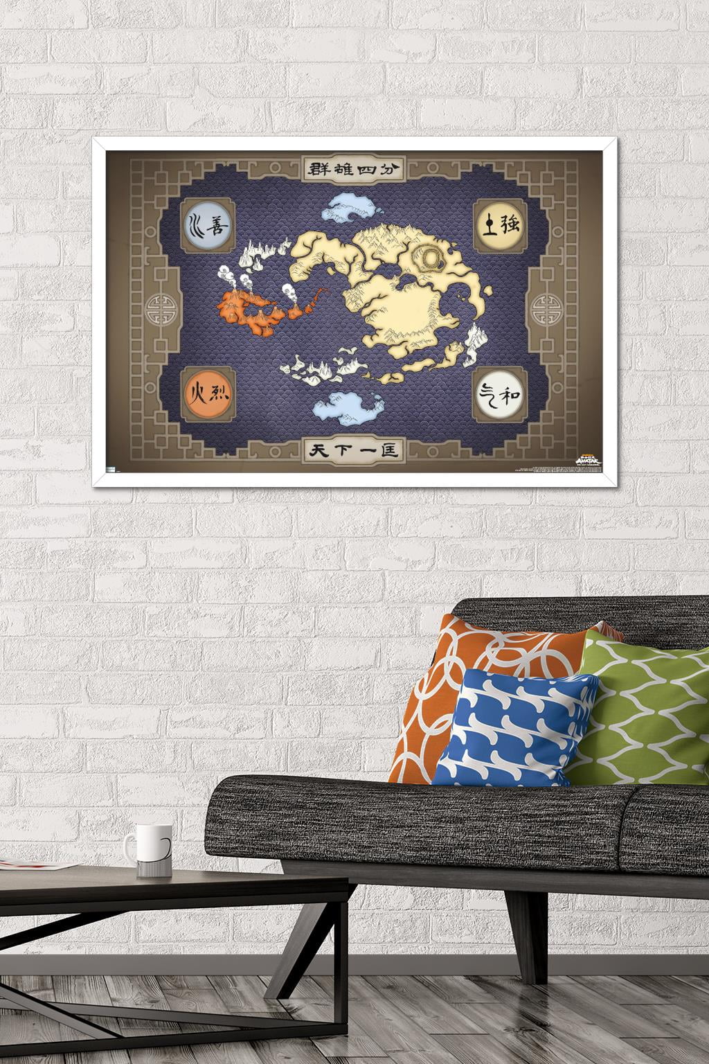 Avatar - Map Wall Poster, 22.375" x 34", Framed