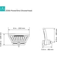 thumbnail image 3 of PULSE ShowerSpas 2056-BN PowerShot Air-Infused Curved 3-Pattern Showerhead, 8", Brushed Nickel Finish, 3 of 6