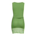 thumbnail image 6 of HXWCHs Women's Summer Crochet Knit Two Piece Set V Neck Crop Top and Mini Skirt Cruise Outfit S Green, 6 of 6