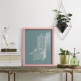 thumbnail image 5 of Hepplewhite Desk & Bookcase IV - Framed Print w/glass - Sunset Pink, 5 of 7