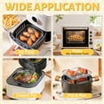 thumbnail image 5 of Walchoice 7.7 Inch Square Air Fryer Rack, 3 Layers Stackable Dehydrator Racks with Clamp and 8 Silicone Feet, Stainless Steel Air Fryer Accessories for Normal Oven Pot, Oven & Dishwasher Safe, 5 of 9