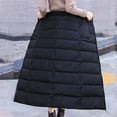 thumbnail image 6 of QATAINLAV Women's Quilted Puffer Long Skirts Fall Winter Warm Down Wrap Skirt Solid Color Full Zipper Snow Skirts with Pockets, Black, M(XL), Mother's Day Gifts, 6 of 9