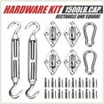 thumbnail image 2 of Hardware Kit Set for Rectangle/Square Sun Shade Sails Canopy, Easy-Tensioning, 316 Military-Grade Stainless Steel(6 Inch Hardware Kit + Cables), 2 of 5