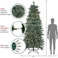 thumbnail image 6 of Northlight Real Touch™️ Pre-Lit Slim Washington Frasier Fir Artificial Christmas Tree - 9' - Clear, 6 of 9