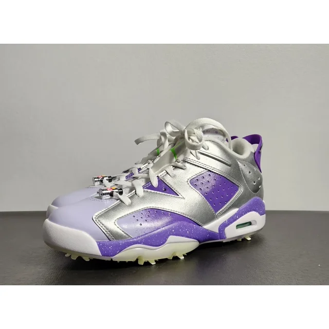 A i r-Jor-dan Retro 6 NRG Men's Size 11 Golf Shoe Purple Metallic Silver FD0205-055