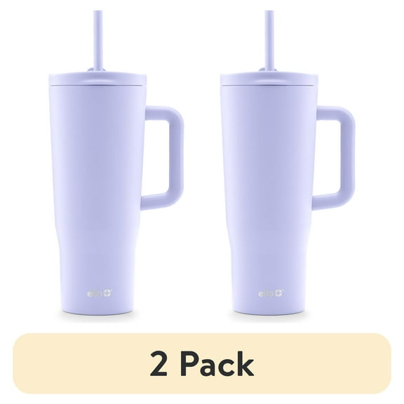 (2 pack) Ello Ultra Clean 40 oz Stainless Steel Tumbler with Handle, Lavender