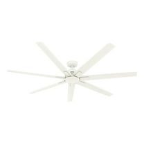 Restored Hunter Fan 72 Inch Matte White Indoor/Outdoor Ceiling fan for Porch, Living Room, Office, Kitchen (Refurbished)
