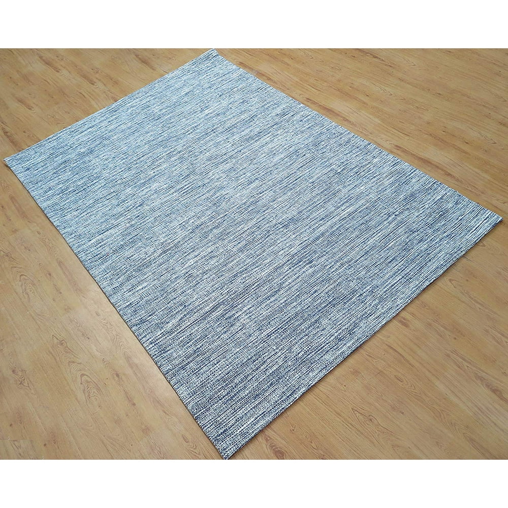 Blue Cotton 5x8 ft Hand Woven Area Rug by MystiqueDecors Contemporary