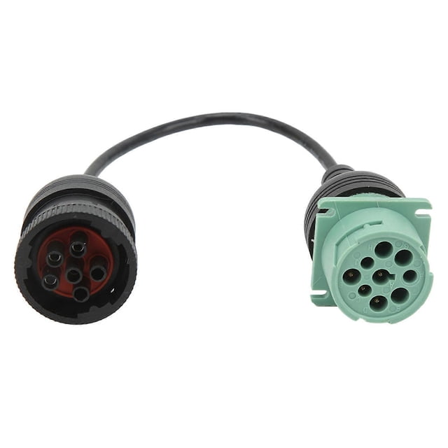 9P J1939 to 6P J1708 Diagnostic Cable Plug and Play ABS Plastic High Flexibility Universal for Trucks