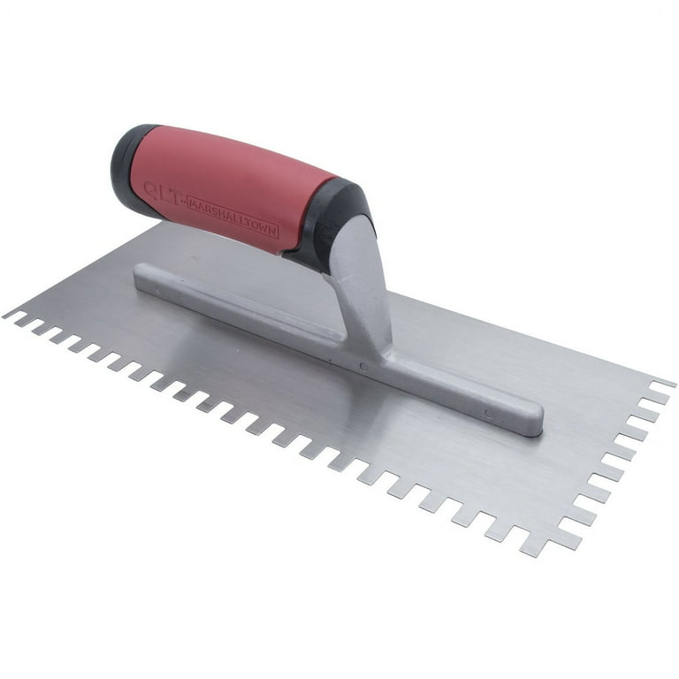 Marshalltown 4-1/2 in. W X 16 in. L Steel Notched Trowel Marshalltown 4-1/2 in. W X 16 in. L Steel Notched Trowel