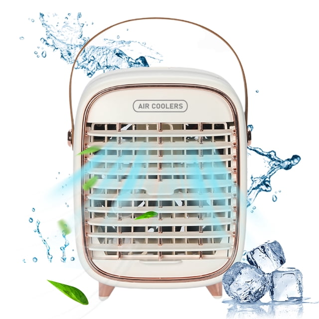 Aire Acondicionado Portátil Mini Ventilador De Escritorio Recargable Por Usb Humidificador De 3 Velocidades Para Habitación Oficina Y Exterior Speravity HA047669-01