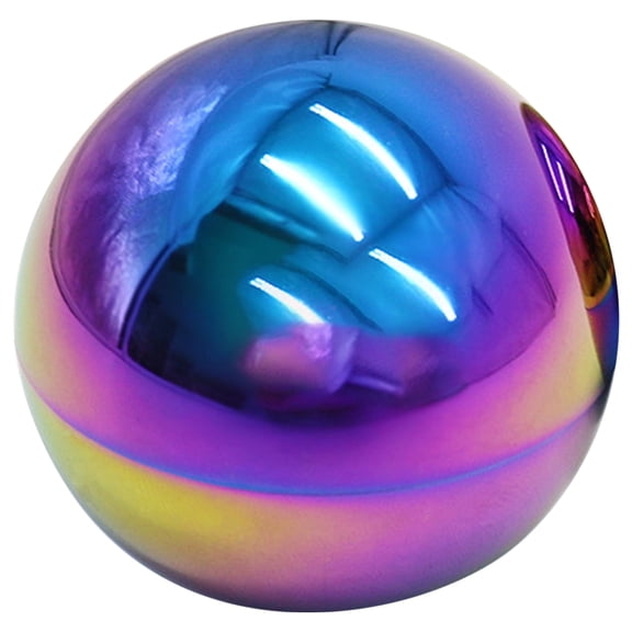 Qnmwood Rainbow Stainless Steel Gazing Ball for Outdoor Garden Decor