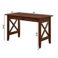 thumbnail image 4 of X Design by AFI Solid Wood Writing Desk with Storage Drawer & Charging Station, Walnut, 4 of 6