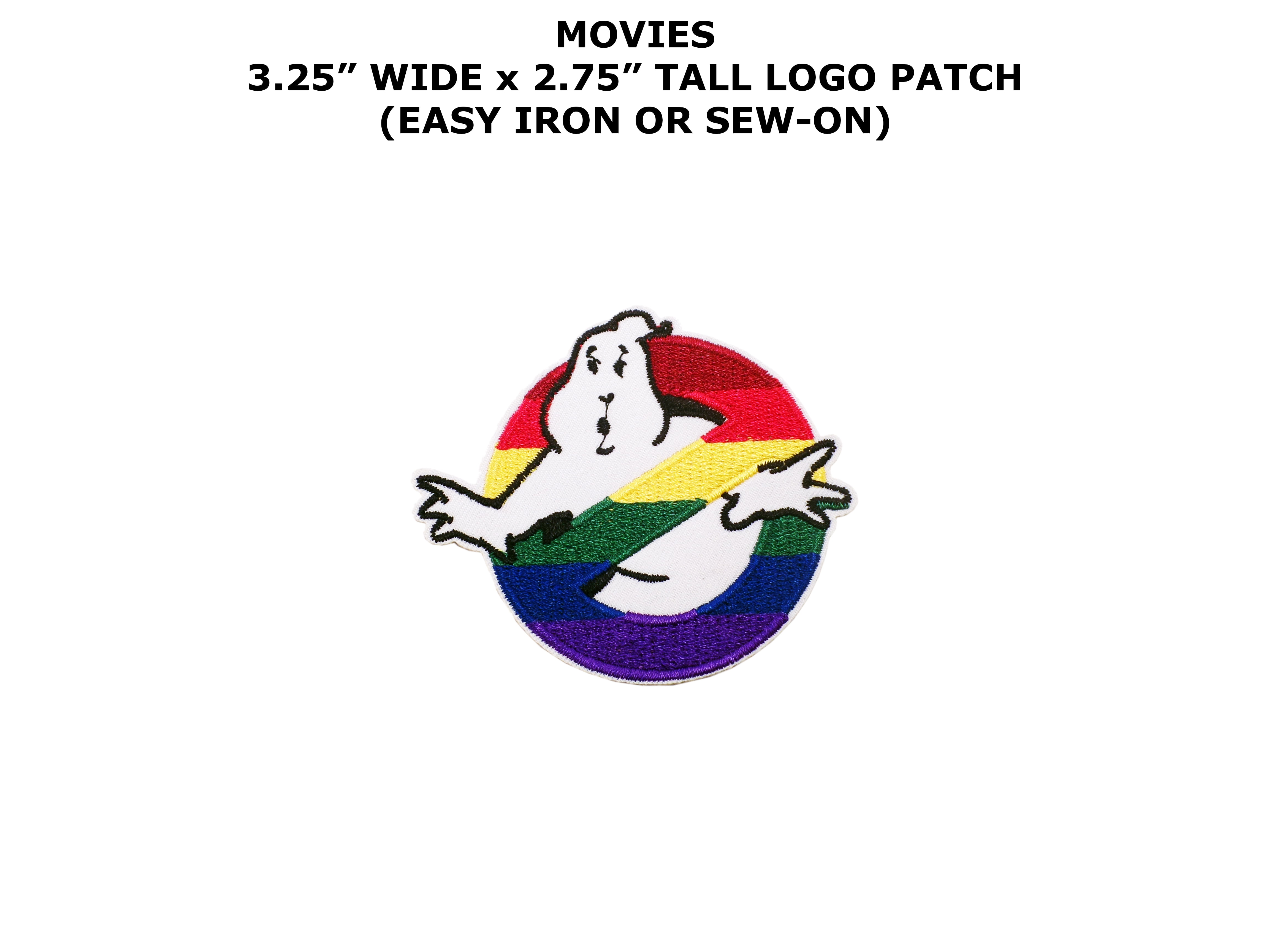 Ghostbusters Rainbow Movie Embroidered Iron/Sew-on Comic Cartoon Theme Logo  Patch/Applique 
