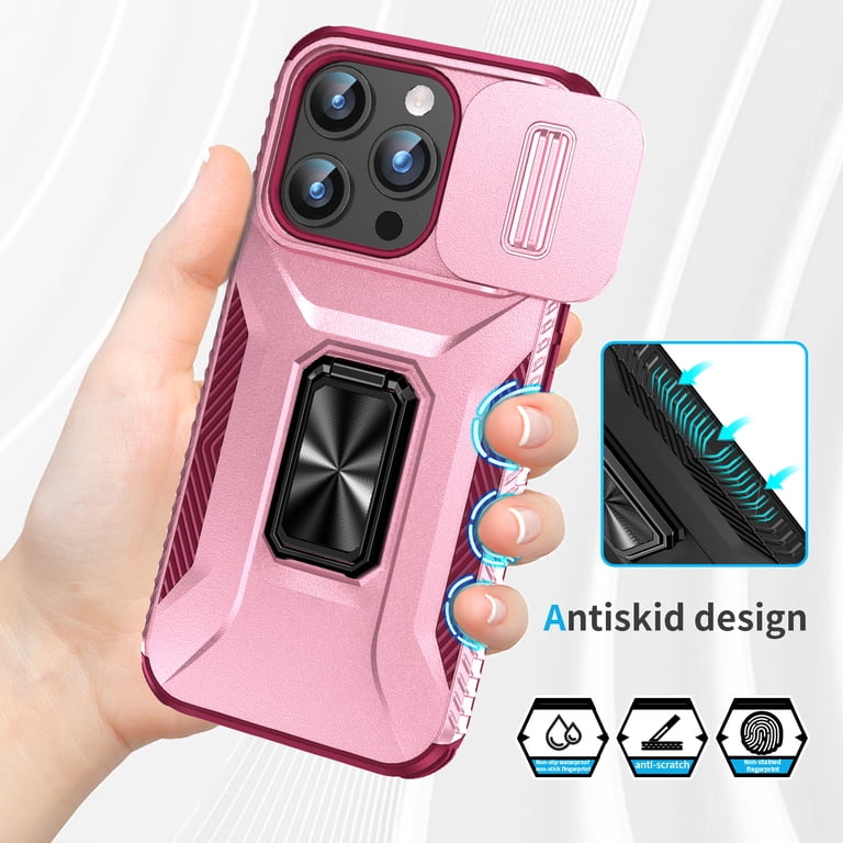 iPhone スマホ ケース カメラ 型 ピンク iPhone XS Max Phone Case for iPhone XS Max Case with Sliding Camera Cover, with