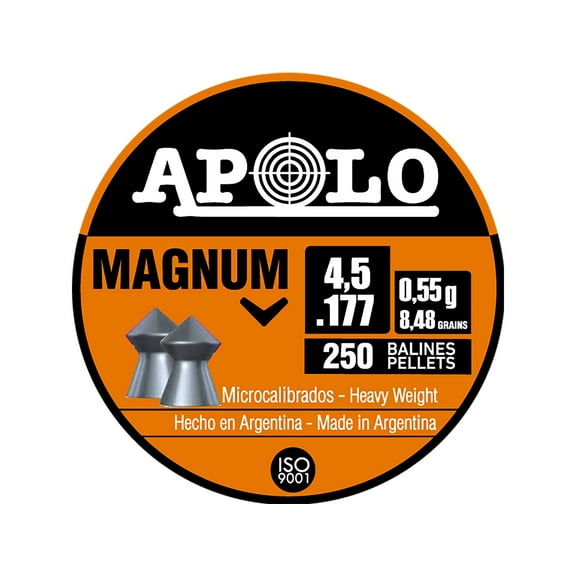 Apolo Magnum Pointed Air Gun Pellets 177 Caliber 8.48 Grain 4.5mm 250PK