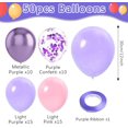 thumbnail image 3 of Pink and Purple Balloons Pink and Purple Birthday Decorations Princess Balloons Birthday Balloons for Girls Pink Confetti Balloons Pink Purple Balloons Purple Wedding Decorations Pastel Purple Balloon, 3 of 7