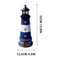 thumbnail image 3 of Solar Powered Resin Lighthouse Tower Ornament,Outdoor Garden Terrace Handcrafted Solar Lamp, Weatherproof Pvc Landscape Light for Patios Lawns Balconies, 3 of 7