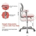 thumbnail image 4 of Pemberly Row Kids Height Children Study Chair w/Auto Brake Casters Pink, 4 of 8