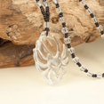 thumbnail image 3 of Colgante de zorro de cristal natural, collar de zorro de nueve colas de obsidiana, imitación de jade, cadena de suéter larga para hombre y mujer, combina con todo, otoño e invierno., 3 of 6