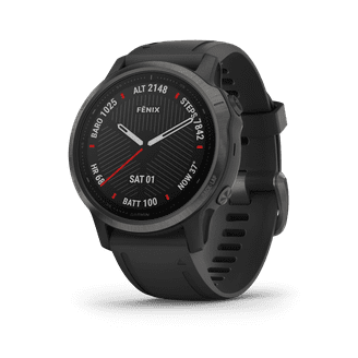 Garmin Fenix 6 - Sapphire Carbon Gray GPS Smartwatch with Black