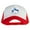 Red White, variant on Winter Wolf Embroidered Summer Foam Mesh Trucker Cap - Red White OSFM