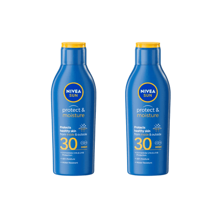 Nivea Sun Protect & Moisture Sun Cream Lotion SPF30 200ml / 6.8 fl.oz - 2 Pack
