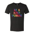 thumbnail image 2 of Wild Bobby, Be A Kind Human Positive Inspirational Slogan Inspirational/Christian Men Premium Tri Blend Tee, Vintage Black, Small, 2 of 6