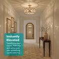 thumbnail image 4 of Elk Home Armand 17-inch Matte Gold 4-Light Crystal Semi Flush Ceiling Light, 4 of 7
