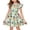 Blue, variant on Abcomgle Girl's Summer Casual Dress Casual A-Line Flutter Sleeve Midi Dress Strawberry Print Flare Crew Neck Swing Sundresses for 4-14t Kids,Turquoise