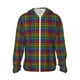thumbnail image 1 of Fotbe Rainbow Houndstooth Chaqueta con Protección Solar UPF 50+ para Hombre y Mujer, Camisa con Capucha y Bolsillos-X-Large, 1 of 7