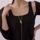 thumbnail image 2 of Collar con nudo de serpiente, cadena de bisutería, collar para mujer, dorado, 2 of 4