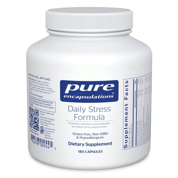 Pure Encapsulations Daily Stress Formula | Promotes Relaxation and Moderates the Effects of Occasional Stress*| 180 Capsules